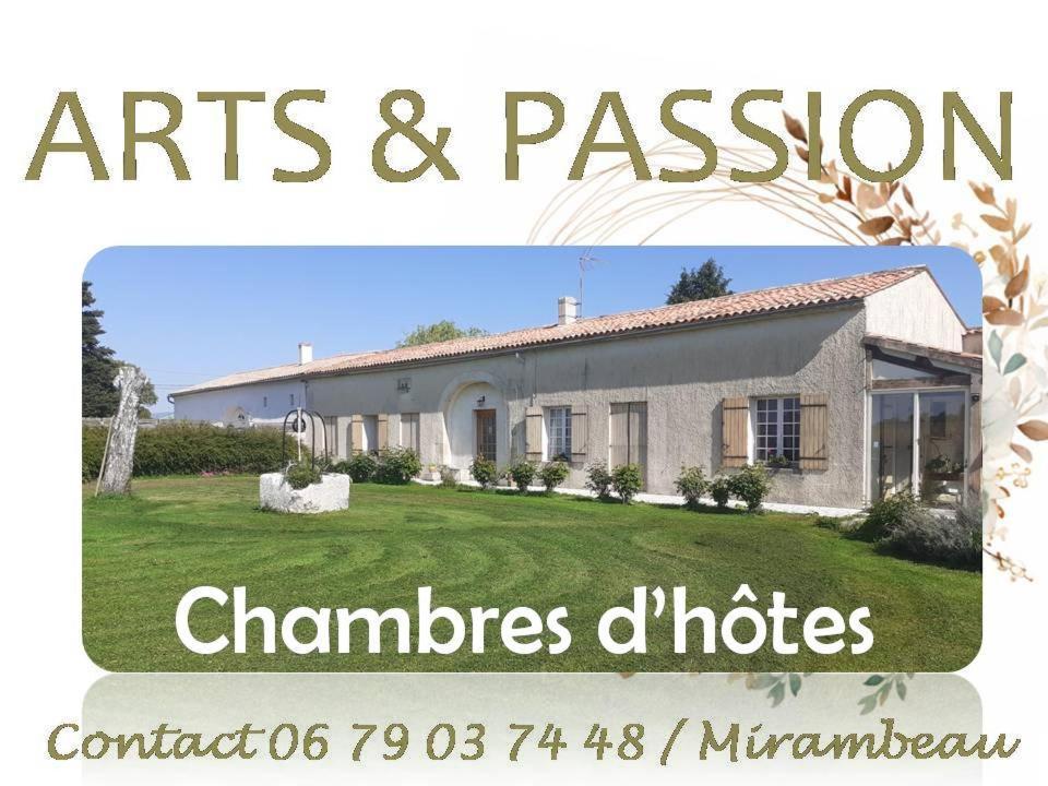 Arts & Passion Bed & Breakfast Mirambeau  Bagian luar foto